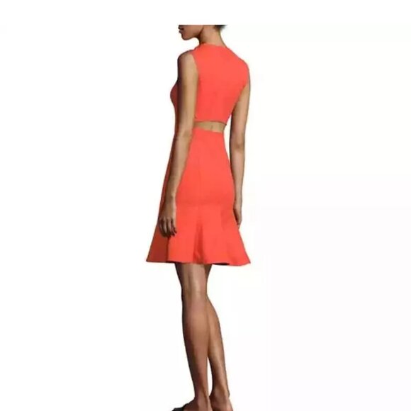 Derek Lam 10 Crosby Paneled Back Cut Out Dress Fit & Flare Beige Pink - Picture 9 of 9